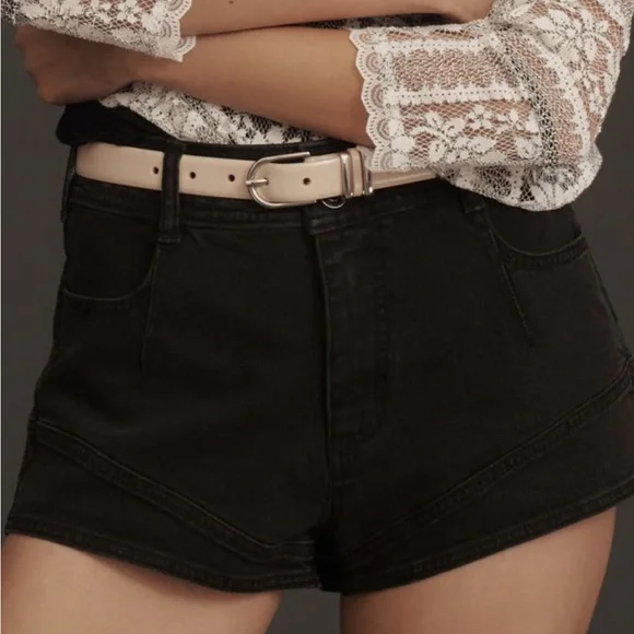 NWT Anthropologie Pilcro Micro Denim Shorts Black Sizes 27,28,29,30 - Picture 7 of 12